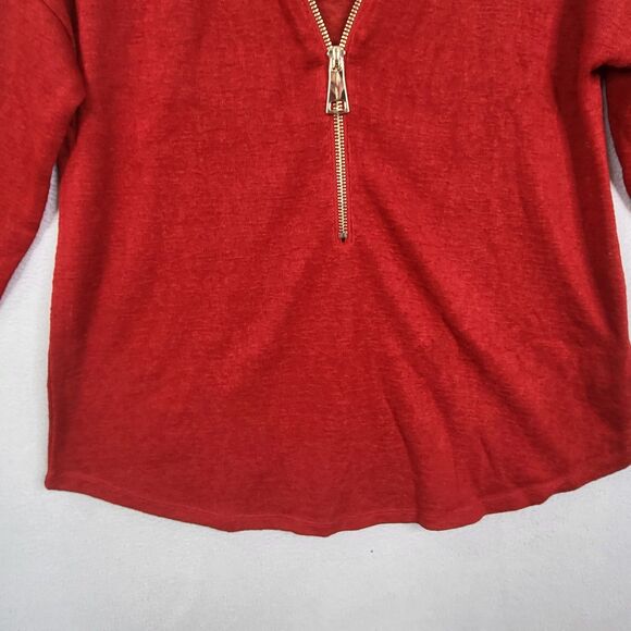 Soft Surroundings Valentina Sweater Top Womens Large Zip Long Sleeve Lightweight - Picture 4 of 15